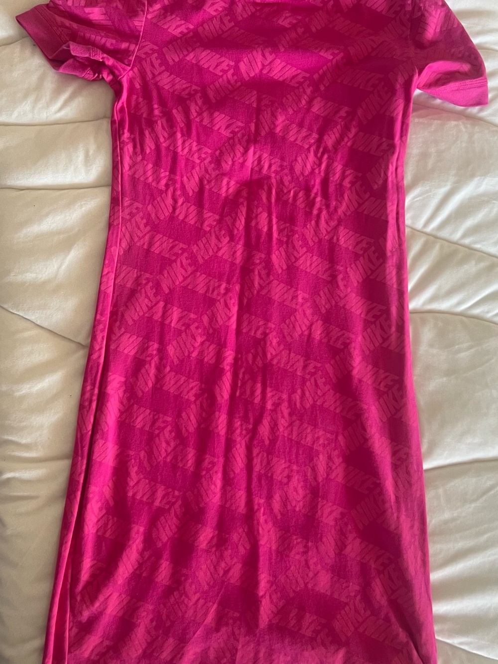 Nike Girls Bright Fuchsia Logo Tee Dress
